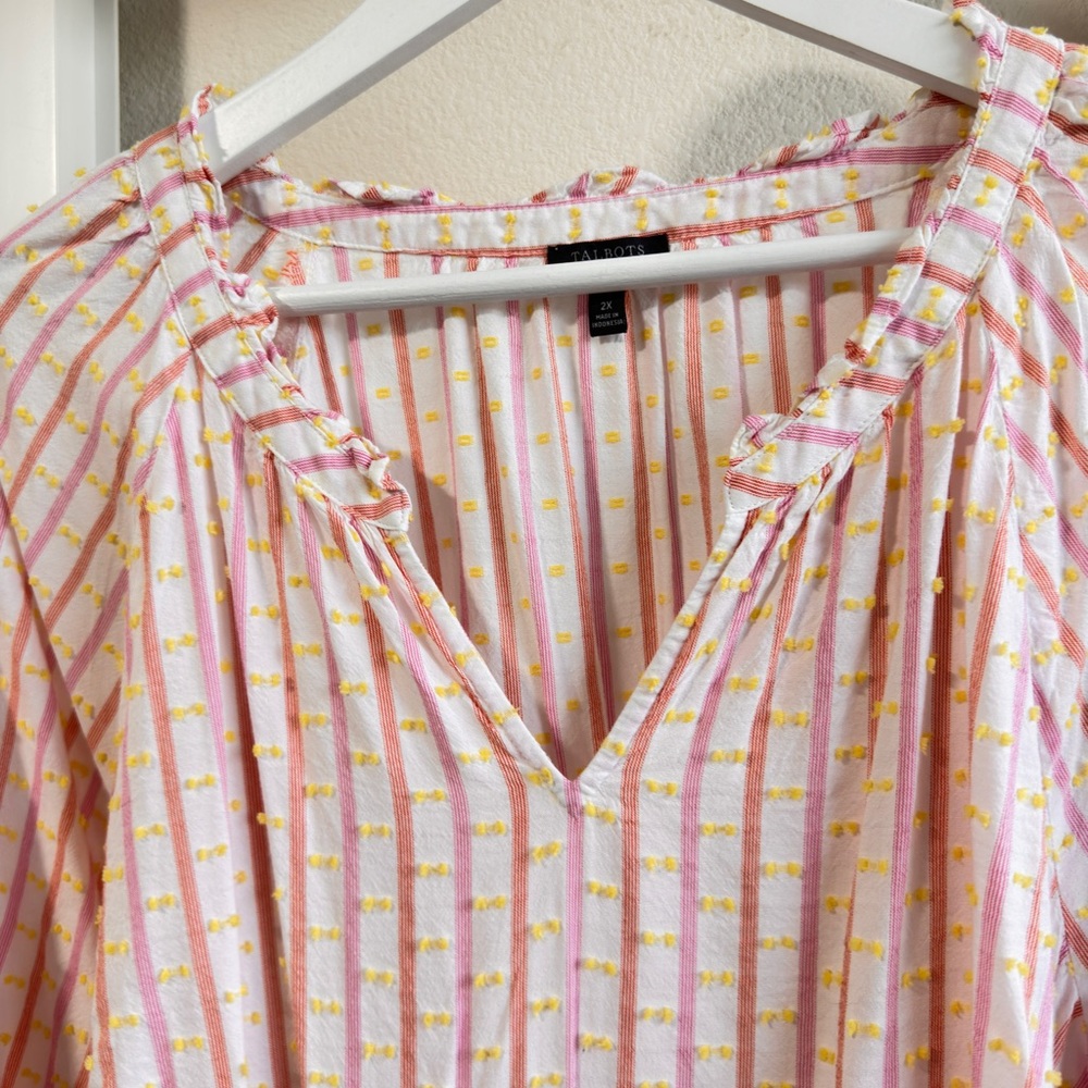 Talbots Multicolor Striped Blouse - image 6